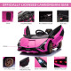 Lamborghini Sian Licensed 12V Kids Electric Ride On Car 2 Motors Toy Car with Remote Control Music Lights MP3 for 3-5 Years Pink