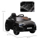 Audi RS Q8 Licensed 6V Kids Electric Ride On Car Toy Car with Remote Control Music Lights USB MP3 for 3-5 Years Old Black