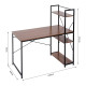 Computer Desk with Storage Shelves on Left or Right, Industrial Reversible Writing Desk for Home Office, Study, Easy Assembly, 1