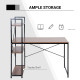 Computer Desk with Storage Shelves on Left or Right, Industrial Reversible Writing Desk for Home Office, Study, Easy Assembly, 1