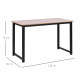 Computer Desk, Writing Table, 120 x 60 x 76cm Workstation for Home Office, Study with Metal Frame, Simple Assembly, Black