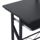 Computer Desk with Display Stand, Sliding Keyboard Tray Drawer and Host Box Shelf Home Office Workstation Black