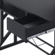 Computer Desk with Display Stand, Sliding Keyboard Tray Drawer and Host Box Shelf Home Office Workstation Black