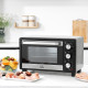 16L Mini 1400W Countertop Oven - Black/Silver Tone