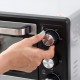 16L Mini 1400W Countertop Oven - Black/Silver Tone