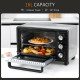 16L Mini 1400W Countertop Oven - Black/Silver Tone