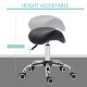 Cosmetic Stool 360° Rotate Height Adjustable Salon Massage Spa Chair Hydraulic Rolling Faux Leather Saddle Stool Mobility, Black