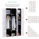 Portable Wardrobe for Bedroom, 15 Cube Closet with Hanging Rail, Modular Storage Cabinet, Plastic Armoire for Space Saving, Whit