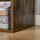 Six-Cube Bookcase - Rustic Brown Wood Effect