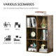 Six-Cube Bookcase - Rustic Brown Wood Effect