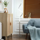 Dimmable Floor Lamp for Living Room, Modern Spiral Standing Lamp with 3 Adjustable Brightness and Square Base, Silver