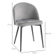 Dining Chairs Set of 2 Contemporary Design for Office Dining Kitchen with Soft Fabric Seat and Back Living Room, Grey