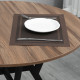 Dining Room Table with Black Legs Anti-slip Foot Pads for Living Room Dining Room 90 x 76 cm Brown