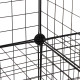 DIY 6 Cube Metal Wire Rack Interlocking Storage Cabinet Living Room Organiser Display Shelves Black