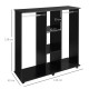 Double Open Wardrobe on Wheels, Bedroom Wardrobe with Clothes Hanging Rails, 3 Storage Shelves, Mobile Garment Rack for Cloakroo