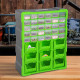 DURHAND Plastic 39 Drawer Parts Organiser Wall Mount Storage Cabinet Garage Small Nuts Bolts Tool Clear