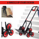 DURHAND Steel Climbing Stairs Trolley Hand Trucks 6-Wheels Foldable Load Cart 120kg