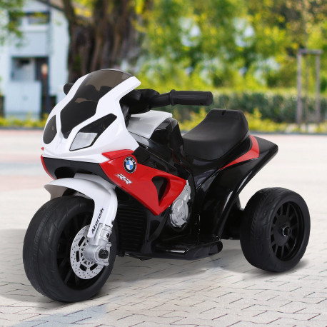 Electric Motorbike for Kids Ride on BMW Motorbike W/Headlights and Music, 6 V-Red | Aosom UK