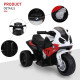 Electric Motorbike for Kids Ride on BMW Motorbike W/Headlights and Music, 6 V-Red | Aosom UK