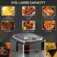 6.5L Air Fryer Oven, Air Fryer with Timer, Rapid Air Circulation and Adjustable Temp for Oil Free Cooking, Non-stick Basket and 