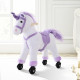 Kids Rocking Horse Plush Ride on Walking Unicorn Horse w/Realistic Sound  Ride On Rocker with Handlebar for Age 3+ Purple