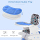 2 in 1 Convertible Baby High Chair Toddler Table Chair Infant Feeding Seat Removable Food Tray Safety Harness Blue