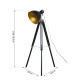 Tripod Floor Lamp, Spotlight Reading Lamp w/ Adjustable Height, Angle, Wood Legs for Living Room, Bedroom, Home, Office, Black a