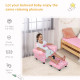 Toddler Chair Children&#039;s Armchairs Wood Frame w/ Footrest Anti-Slip Legs High Back Arms for Bedroom Playroom Cute Cloud Star Pin