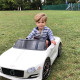 Bentley Kiddie Cruiser: 12V Ride-On with LED Illumination, MP3 Player, Youthful Thrill on Wheels, White | Aosom UK