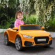 Kids Licensed Audi TT RS Ride-On Car 12V Battery w/ Remote Suspension Headlights and MP3 Player 3km/h Yellow