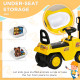 Kids Ride-On Construction Car, with Fork, Tray, Sounds - Yellow