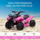 6V Kids Electric Ride on Car Toddlers Quad Bike All Terrain Vehicle Toy With Music for 18-36 months Pink