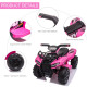 6V Kids Electric Ride on Car Toddlers Quad Bike All Terrain Vehicle Toy With Music for 18-36 months Pink