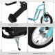 Teen Kids Stunt Scooter Children Kick Scooter Adjustable Handlebar 2 Brakes Ride On 12 Inch Rubber Tyres Blue