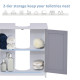 kleankin 60x60cm Under-Sink Storage Cabinet w/ Adjustable Shelf Handles Drain Hole Bathroom Cabinet Space Saver Organizer White 