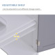 kleankin 60x60cm Under-Sink Storage Cabinet w/ Adjustable Shelf Handles Drain Hole Bathroom Cabinet Space Saver Organizer White 