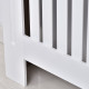 Slatted Radiator Cover Painted Cabinet MDF Lined Grill in White (112L x 19W x 81H cm)