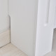 Slatted Radiator Cover Painted Cabinet MDF Lined Grill in White (112L x 19W x 81H cm)