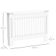 Slatted Radiator Cover Painted Cabinet MDF Lined Grill in White (112L x 19W x 81H cm)