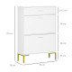 Three Drawer Slim Shoe Storage Cabinet, 12 Shoe Pairs - White