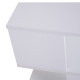 Side Table Square Coffee Table Modern End Table with 2 Tier Storage Shelves for Living Room, Bedroom, White