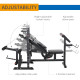 Multi-Exercise Full-Body Weight Rack with Bench Press, Leg Extension, Chest Fly Resistance Band &amp; Preacher Curl