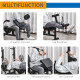 Multi-Exercise Full-Body Weight Rack with Bench Press, Leg Extension, Chest Fly Resistance Band &amp; Preacher Curl