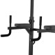 Pull Up Station with Adjustable Weight Bench, Dip Station and Barbell Rack, Multi-Function Power Tower Free Standing Pull Up Bar