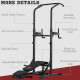 Pull Up Station with Adjustable Weight Bench, Dip Station and Barbell Rack, Multi-Function Power Tower Free Standing Pull Up Bar