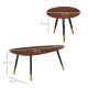 Set of Two Scandinavian-Style Coffee Tables - Walnut