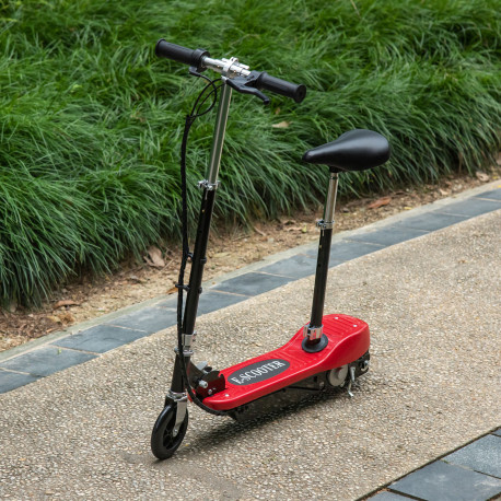 Outdoor Ride On Powered Scooter Sporting Toy 120W Motor Bike 2 x 12V Battery - Red