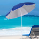 Outsunny 1.7m Beach Umbrella, Portable Parasol with Tilting Function, Carry Bag, Outdoor Sunshade Shelter with 8 Ribs, Blue