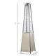 Outsunny Stainless Steel Outdoor Garden Pyramid Patio Heater with Wheels and Rain Cover - Silver