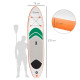 Outsunny 10&#039;6&quot; x 30&quot; x 6&quot; Inflatable Stand Up Paddle Board, Non-Slip &amp; Ultra-Light Deck with Adj Paddle, ISUP Accessories, Pump 